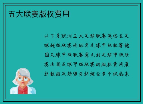 五大联赛版权费用